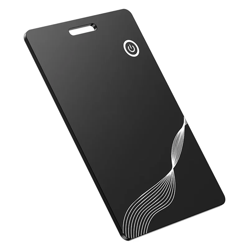 Black power bank with white wave design for Smart Air Tag GPS Tracker