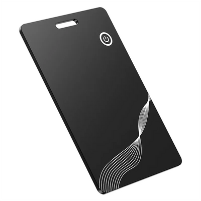 Black power bank with white wave design for Smart Air Tag GPS Tracker