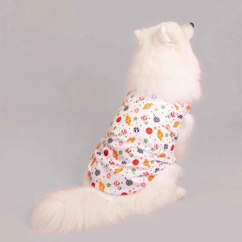 Summer Pet Dog Cooling Vest Cartoon Soft Clothing Summer Casual Shirts Small Medium Large Dogs Puppy French Bulldog Clothes