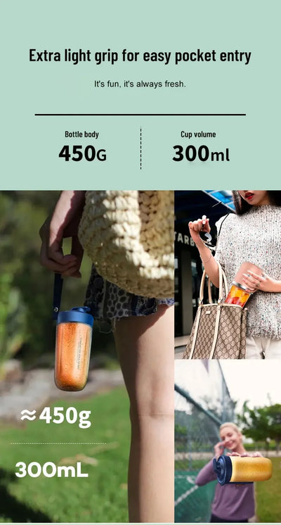 Portable Blender Bottle Electric 6 Blades Multifunction Juice Blender Fresh Juice Smoothie Blender Ice CrushCup Food Processor
