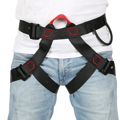 Outdoor Rock Climbing Harness Professional Sports Harnesses Waist Support Half Body Safety Belt Aerial Survival Mountain Tools