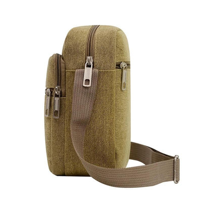 Men's Fashion Canvas Small Bag Casual Men Mini Handbags Male Crossbody Shoulder Messenger Bags For Men Business Sidebag
