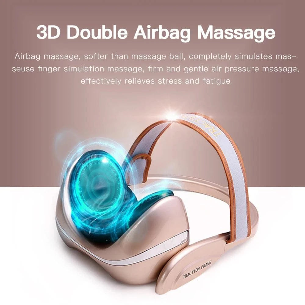 Electric Neck Massager Infrared Heating Airbag Neck Traction Vibration Shoulder Cervical Spine Shoulder Support Massager