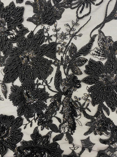 Women's Luxury Textile Sewing Lace Embroidered Tulle Beading