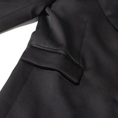 Blazer Women Fashion Elegant Style Flower Splicing Design Suit Jacket Three-dimensional Decoration Solid Color Suit Women Coats