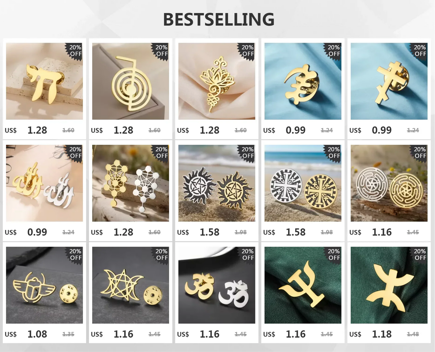 Dawapara Mandala Lotus Flower Brooch Lapel Pin Buddhism Spiritual Jewelry Fashion Stainless Steel Accessories