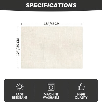 4pcs Thanksgiving Harvest Day Print Placemat Pumpkin Maple Leaf Vinyl Tableware Kitchen TableMat Coffe Cup Pad Non-slip Decorat