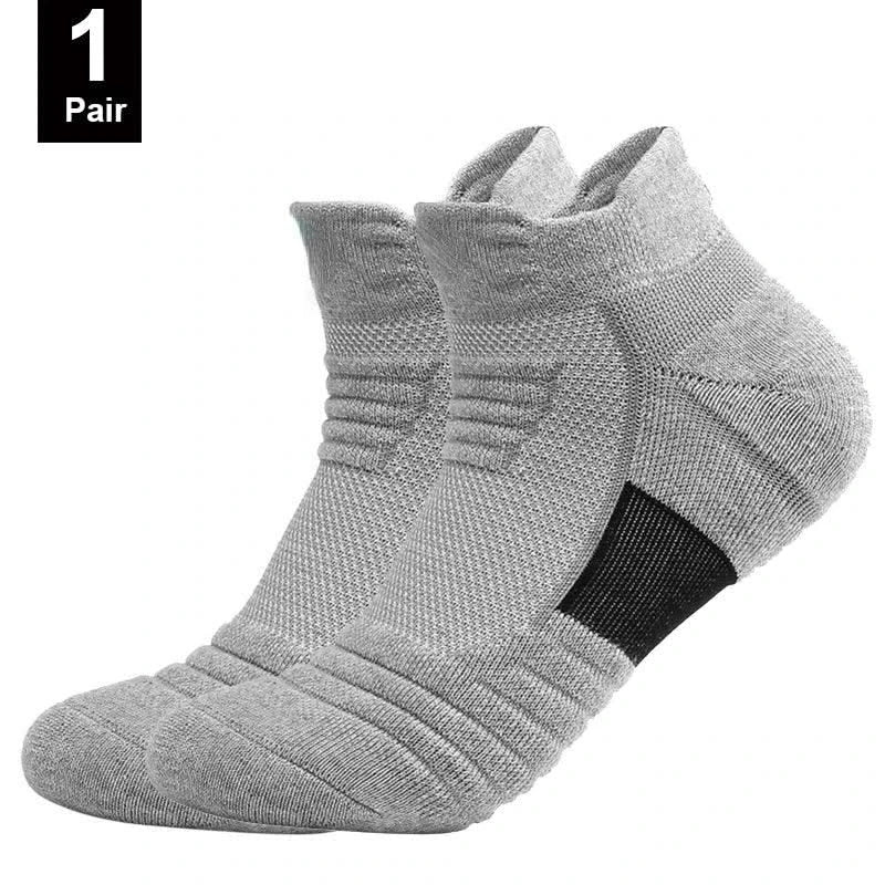 1/3 Pairs Anti-slip Football Socks Men Cotton Sock Short Long Tube Soccer Basketball Sport Socks Breathable Deodorous Sock 39-45 - Elanique