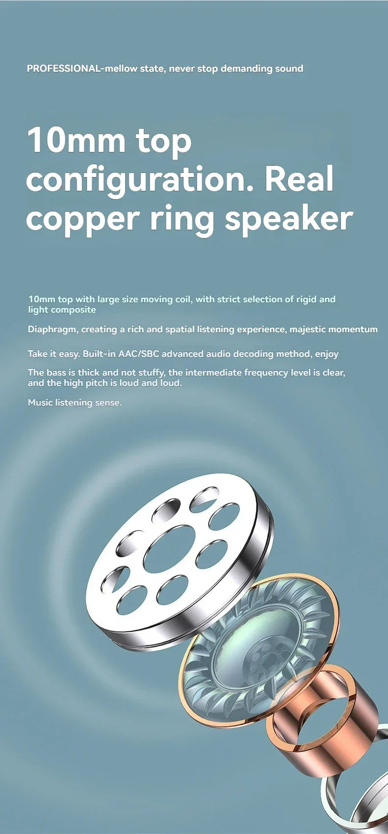 Wireless Earbuds 5H Playtime - In-Ear Noise Cancelling Earphones IPX7 Waterproof for Workout, SecureFit Ear Wings