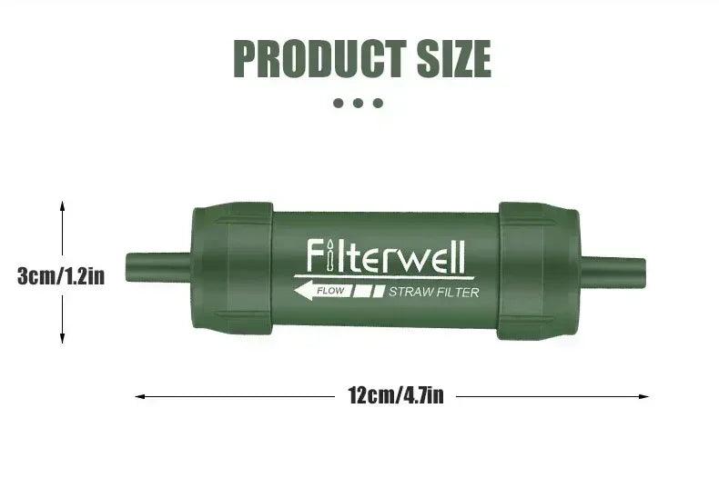 Outdoor mini water filter straw purification for survival or emergency supplies portable micron purifier storm