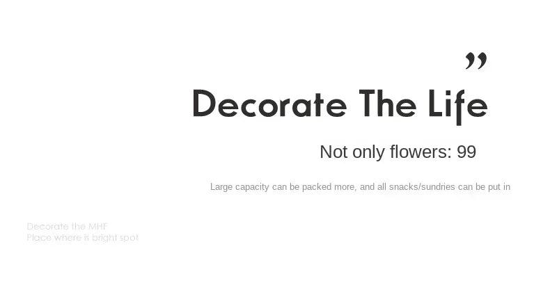 Home decor creative side table large mouth flower storage ornaments room bedside living decorative rack