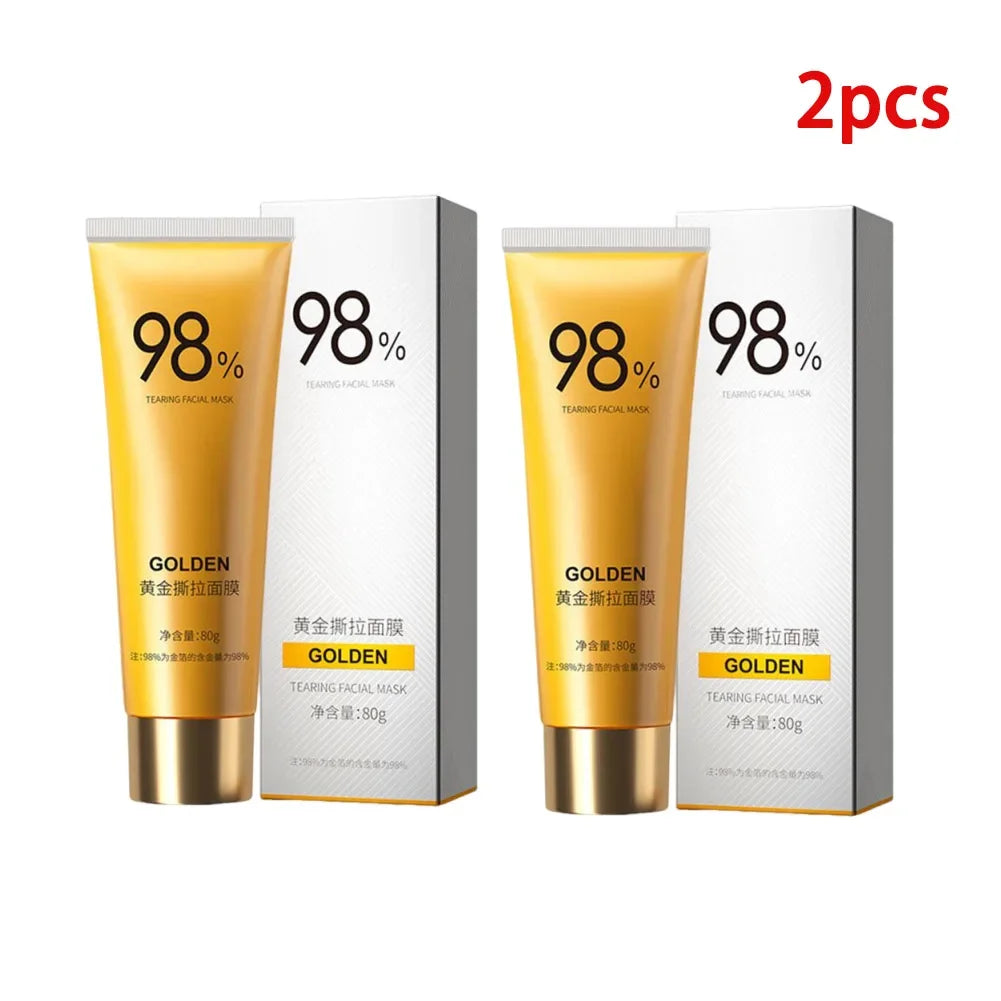 80g Gold Peel Mask Deep Cleansing Tightens Facial Mask Lightens Blackheads Cleanses Pores Tightens Cleans Deep Nose Pores