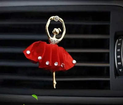 Car Aroma Diffuser Fragrance For Car Flavoring Air Fresheners Auto Perfume Car Smell Vent Clip Ballet Bling Car Accessory Girls