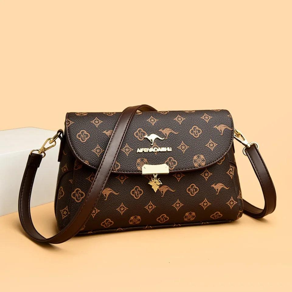 Genuine brand luxury handbags women bags designer women’s vintage monogram print handbag top-handle crossbody design