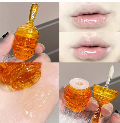 Small Honeypot Lip Oil Moisturizing and Fading Lip Pattern Water Lip Balm Dudu Lips