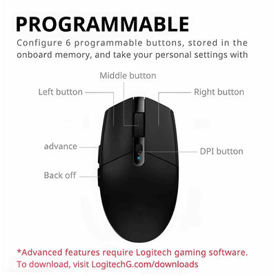 G304 G305 Wireless Mouse Gaming Esports Peripheral Programmable Office Desktop Laptop Mouse LOL CSGO