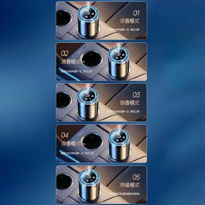 Car air humidifier fragrance diffuser fresheners perfume essential oil odor eliminator removing