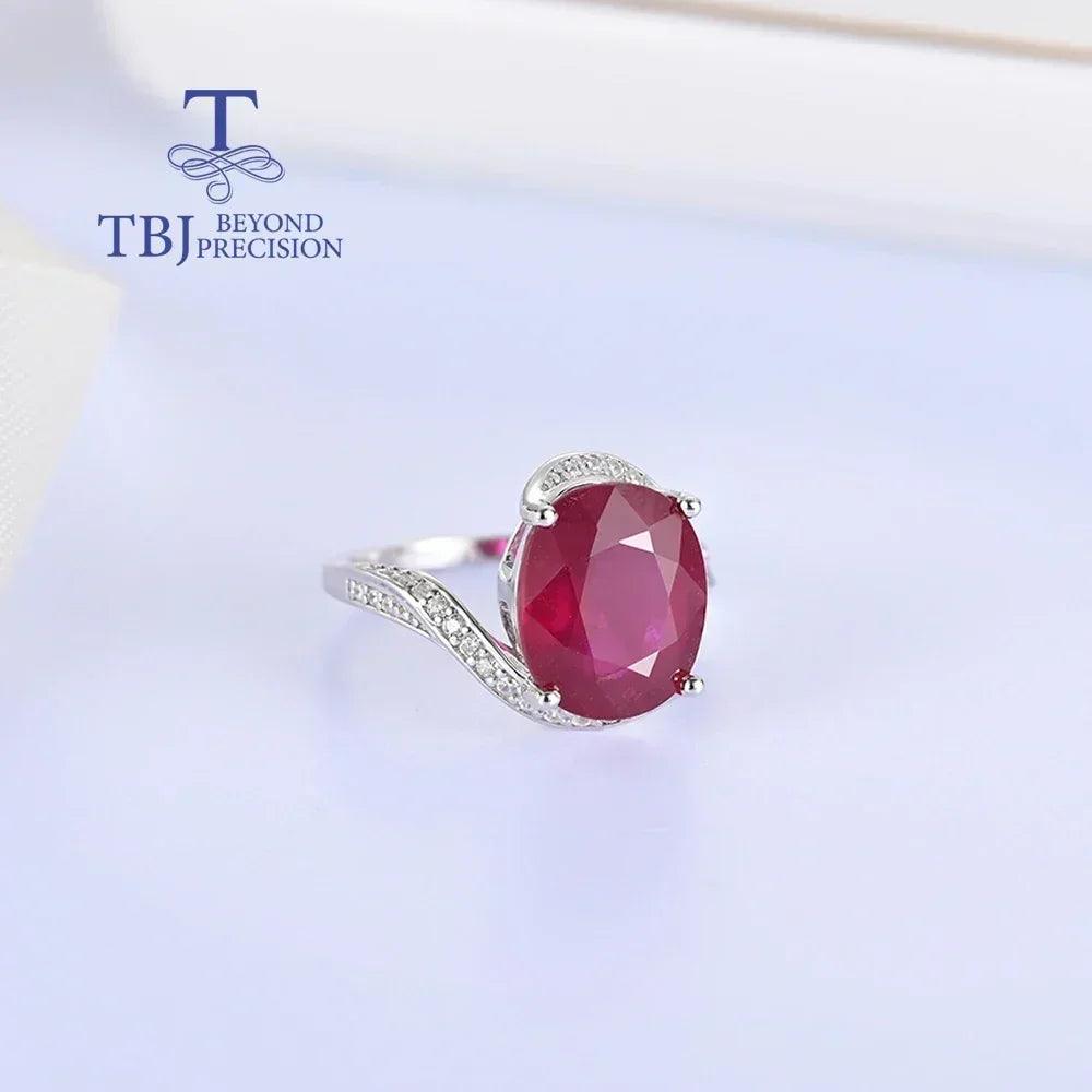 Luxury natural filled ruby ring 925 sterling silver elegant fashion women wedding & banquet anniversary gift