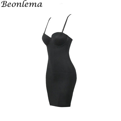 Shapewear Women Sexy Dress Control Slips Dress With Bra Push Up Slimming Sheath Underwear Body Shaper Waist Trainer Corset