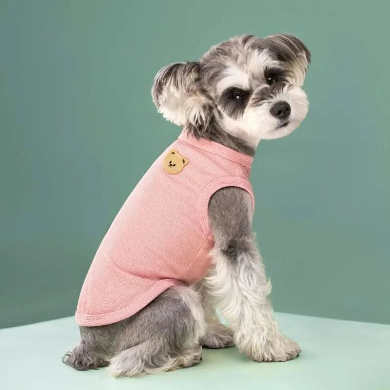 Summer Dog Clothes for Small Dogs Pet Dog Cooling Vest Puppy Clothing Solid T-Shirt Waffler Pet Apparel Chihuahua Dog Costume