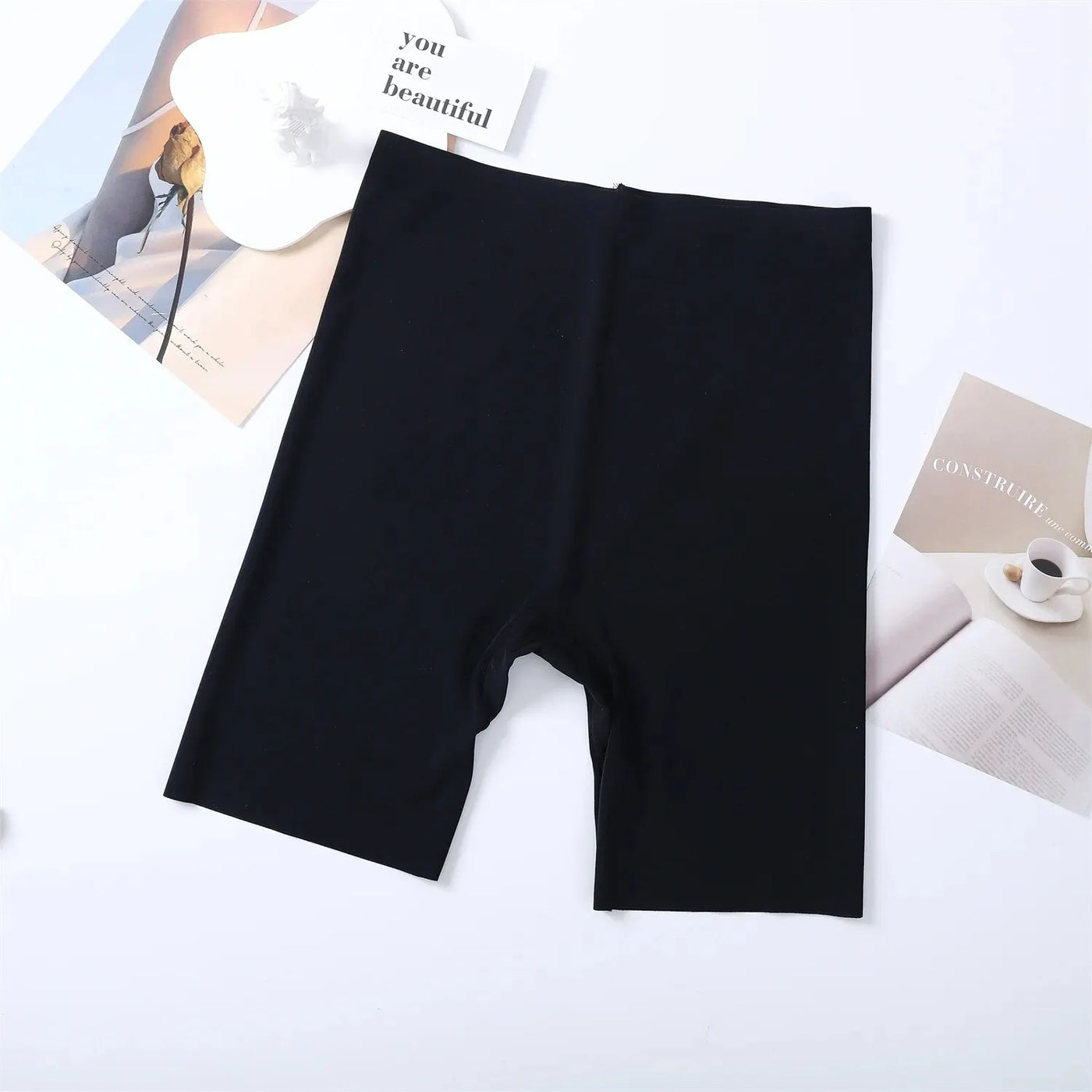 Seamless High Waist Shorts Panties For Women Tummy Control Hip Lift Ice Silk Safety Pants Sports Underwear Boyshorts Boxer