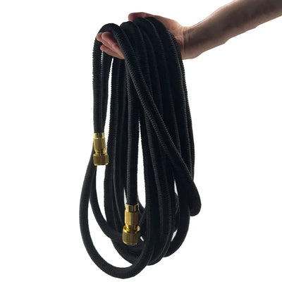Flexible Black Garden Hose 25FT-100FT Extensible Magic Hose Wash Car High Pressure Foam Gun Courtyard Irrigation Cleaning Tools