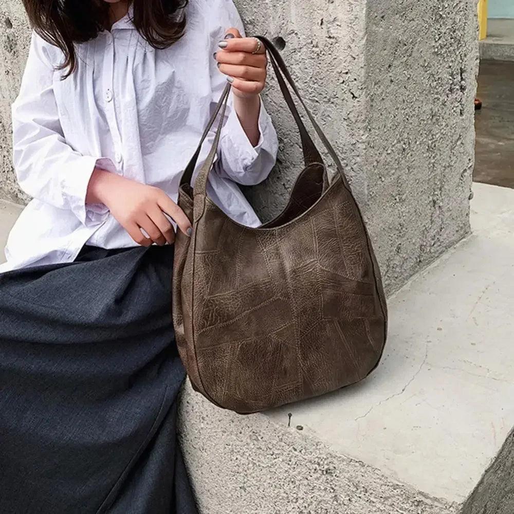 Women’s handbags vintage luxury leather shoulder bag designers large modern fashion brand female