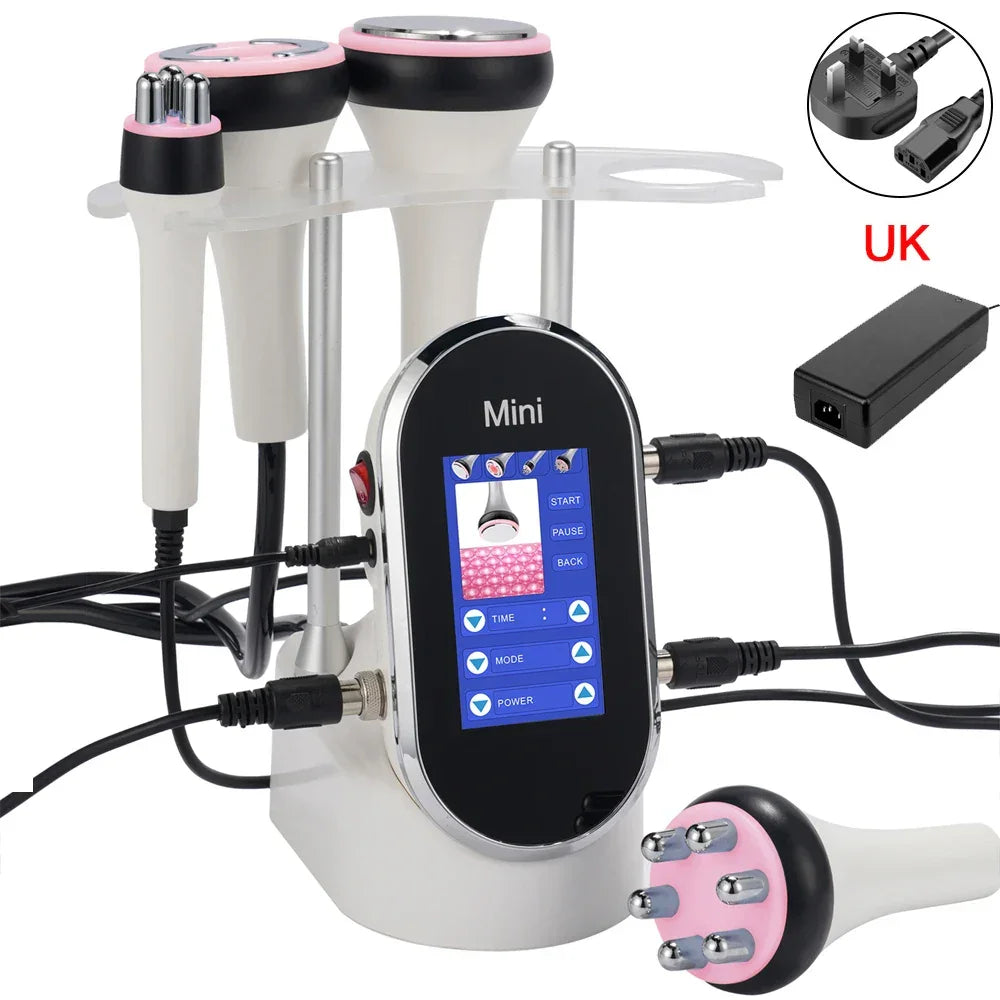 4-in-1 40K Cavitation RF Machine | Body Slimming/Fat Burn/Facial Lifting | Vacuum+RF Therapy for Weight Loss & Skin Shaping