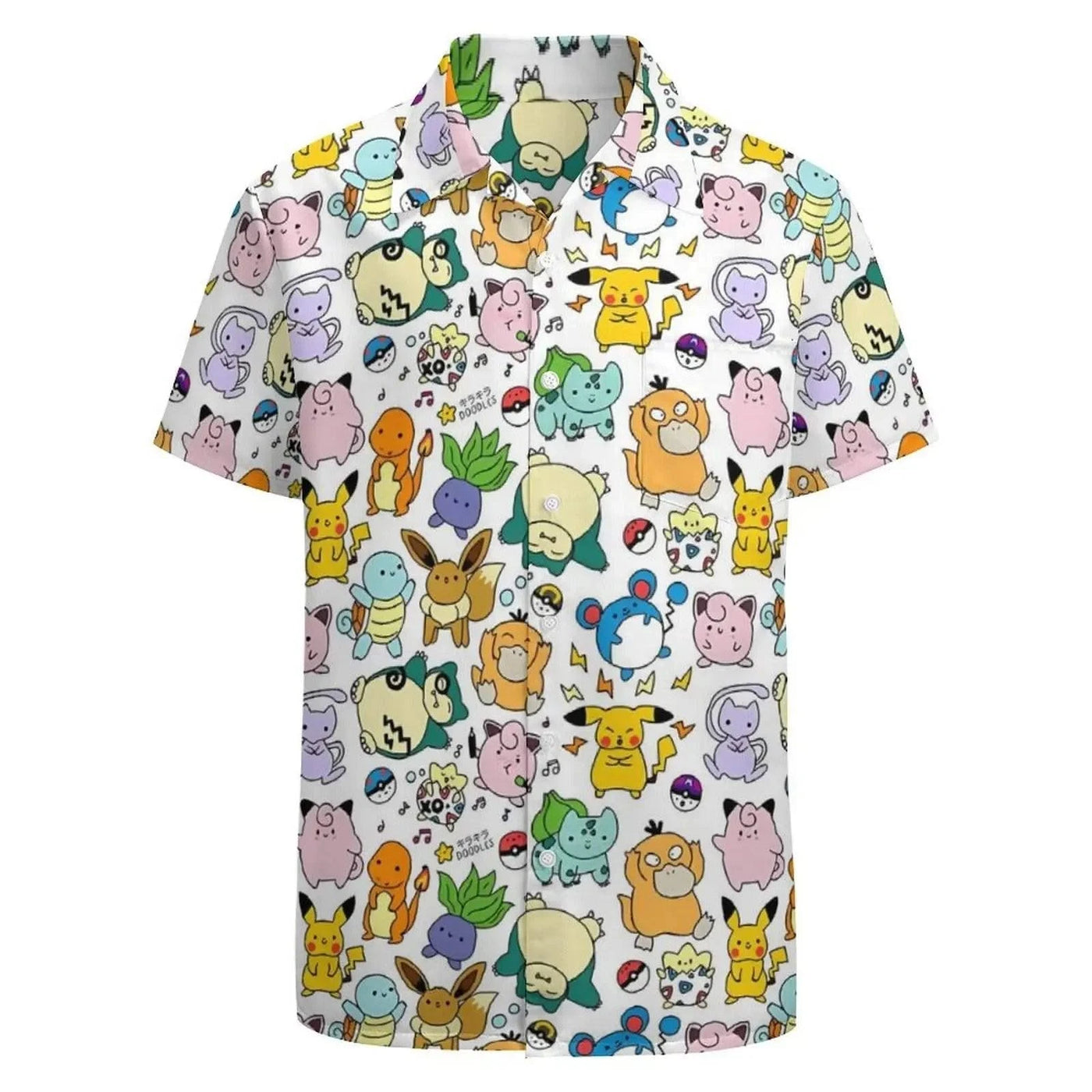 Summer Men's Shirt Cute Animal Print  Shirt