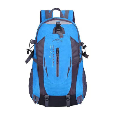 Neutral color backpack for men and women, suitable for mountain climbing trips, with large capacity and multiple colors.