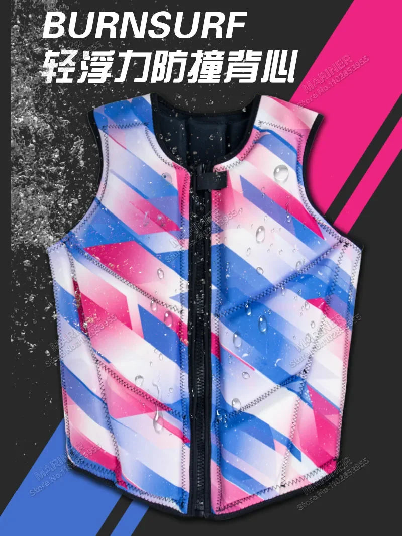 Wakesurf Comp Vest CE Approved Neoprene Life Jacket Wake Surfing Impact Vest surf But Great for All Other Watersports Activities