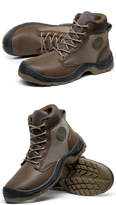 Men's safety shoes are anti smashing, anti piercing, anti-static, anti slip, wear-resistant, and splash proof work shoes