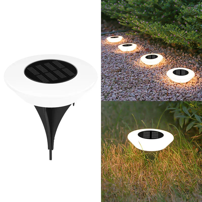 1/4PCS Solar Outdoor Lights 14LED Waterproof Lawn Lamp,360° Floor Lighting  for Garden Yard Driveway Patio Camping Summer Decor