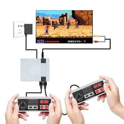 Handheld Family Recreation Video Console AV Output Retro Built-in 620 Classic Games Dual Gamepad Gaming Player  Toys Holiday Gif