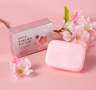 LAIKOU Sakura Facial  Body Whitening Soap Reduces Acne Dark Spot Deep Cleaning Cutin Brightening Skin 90g