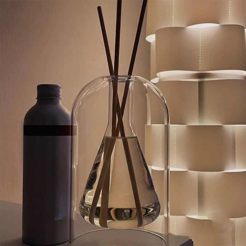 Aromatherapy Diffuser Bottle Glass Essential Oil with Diffusers Sticks Storage Containers Transaprent Modern Home Decorations