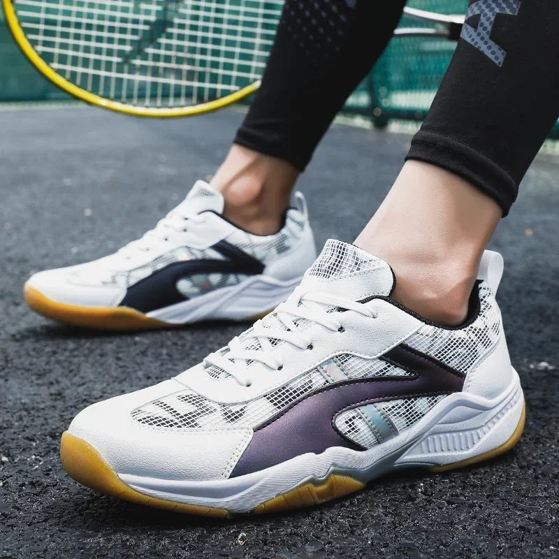 2025 Women Men Pickleball Shoes Court Tennis Sport Badminton Shoes Women Gym Walking Sneakers Mesh Breathable Man Tennis Shoes