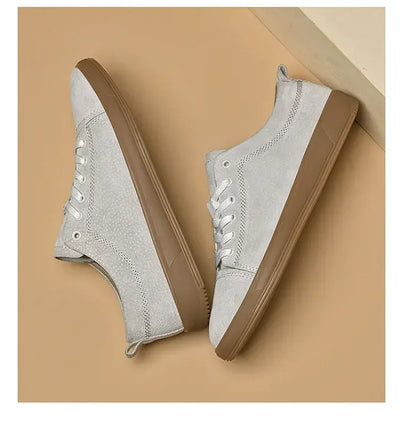 Summer New Fashion Casual Leather Shoes Lace-up Comfortable Men's Oxford Shoes Outdoor Soft Dress Shoes Non-slip Sports Shoes