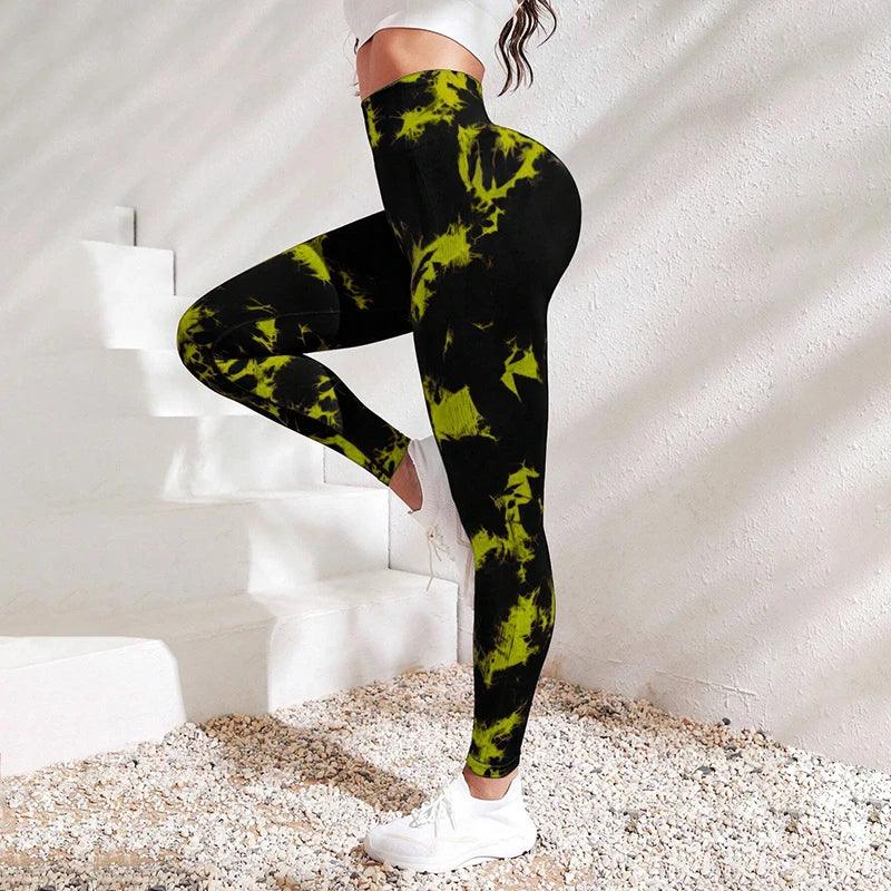 Tie Dye Workout Seamless Leggings for Women