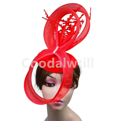 Ladies Royal Ascot Chapeau Cap Wedding Fascinator Hat Headpiece Women Church Party Pillbox With Headband Bride Party Fascinators