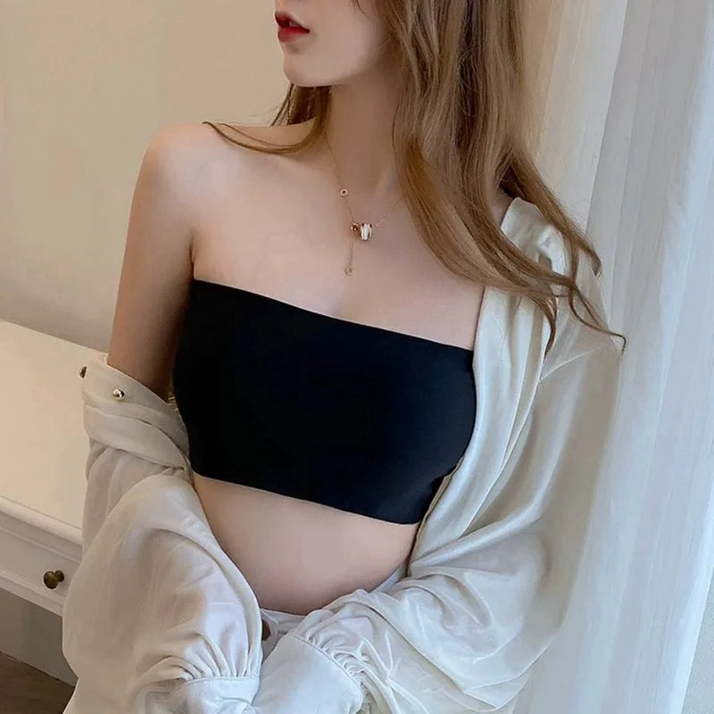 Ice Silk Strapless Bra For Women