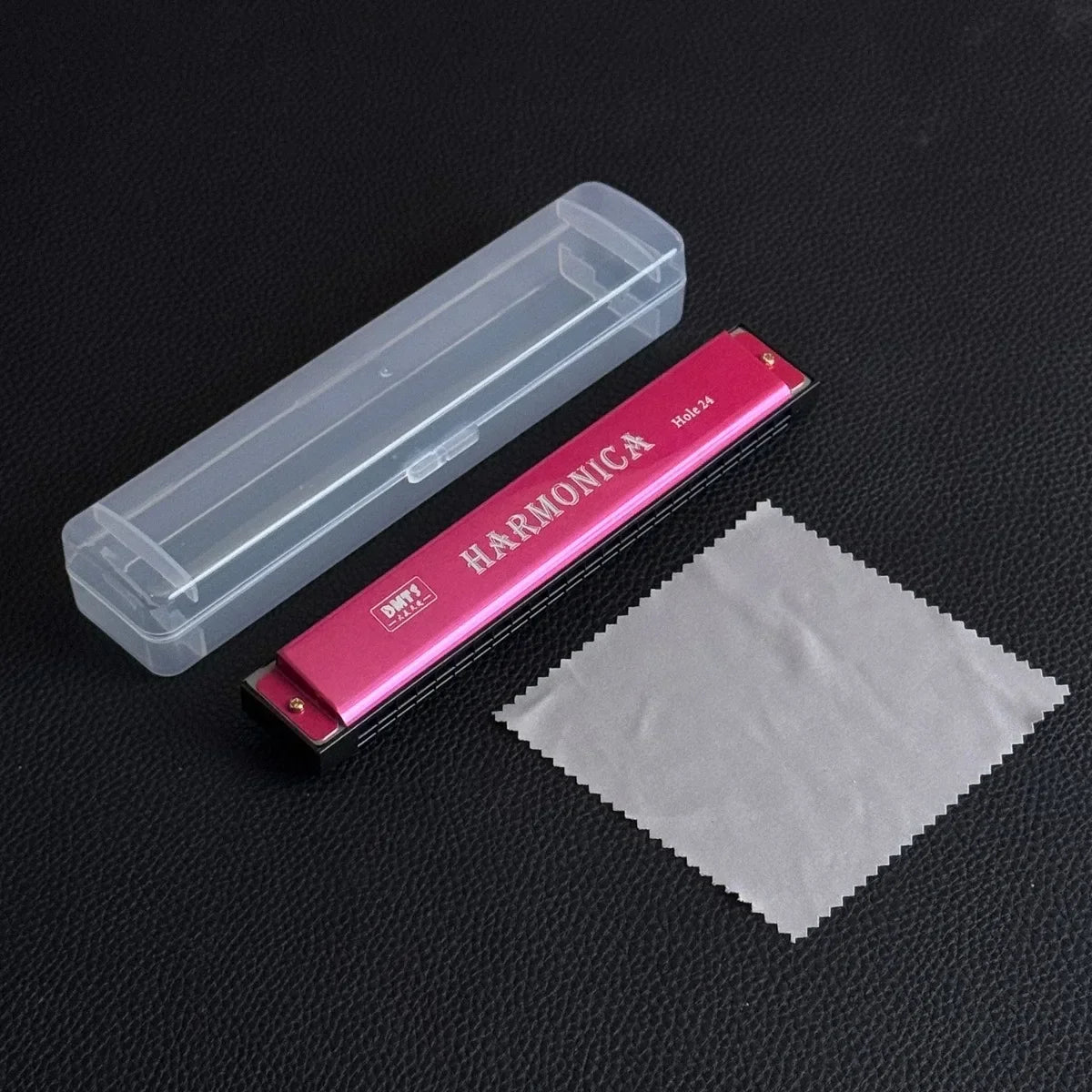 24 Hole Metal Harmonica Children's Early Education Instrument Self-learning Introductory Chromatic Color Double Row Harmonica