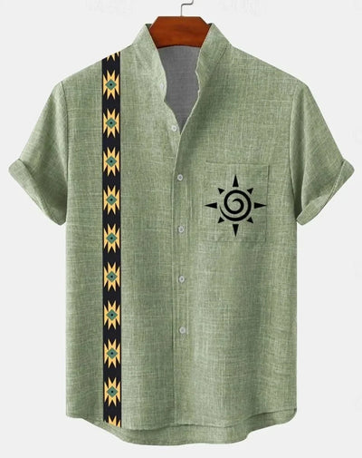 Men's New Linen Hawaiian Shirt 3D Fashion Short Sleeve Casual Urban Trend Summer Comfort Vacation