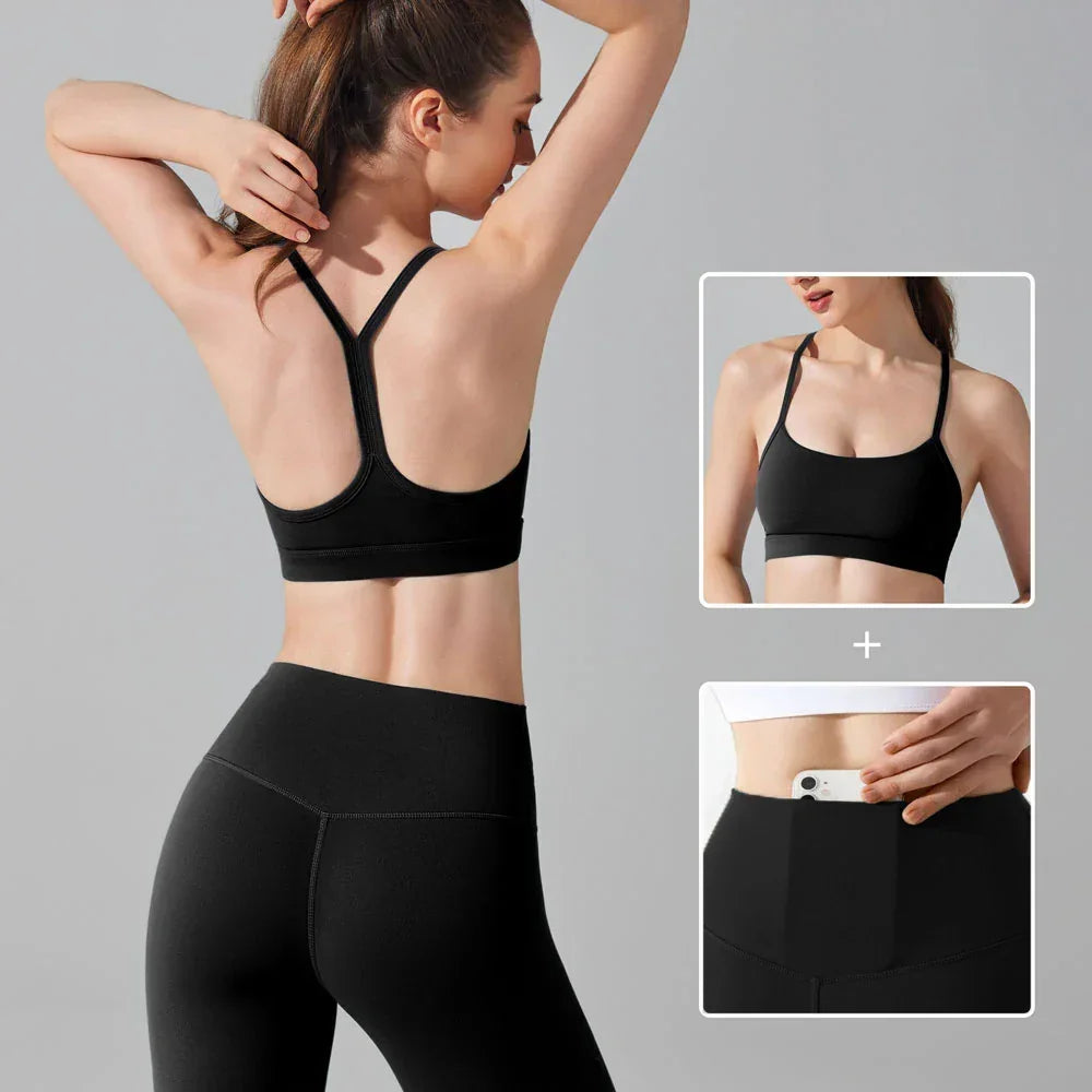 Women's Matching Activewear Set Sports Br a & High Waist Leg gings