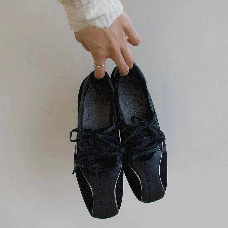 Vintage women’s ballet flats training shoes walking sports