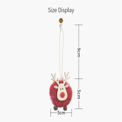 Christmas Ornaments Wooden Elk Hanging Pendant Ornament Christmas Tree Decor for Home New Year 2024 Noel Navidad Decorations