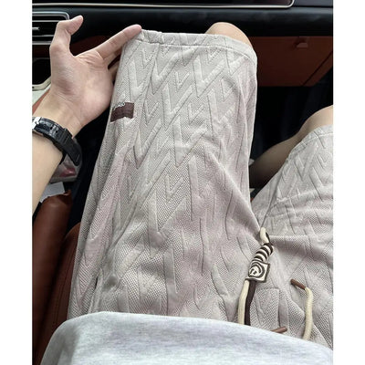 M-XXXXXL Plus Men's 2025 Summer Jacquard Shorts - Trendy 5-Inch Couple's Casual Shorts with Streetwear Style & Breathable Fabric