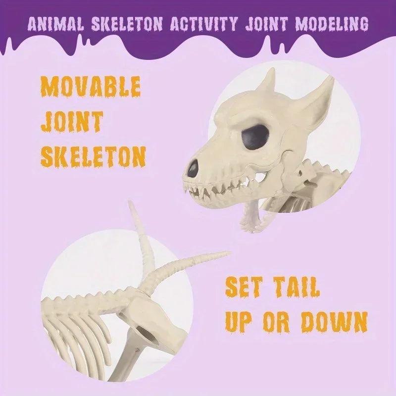 Halloween decor creative home ornament animal skeleton little wolf indoor outdoor garden decoration
