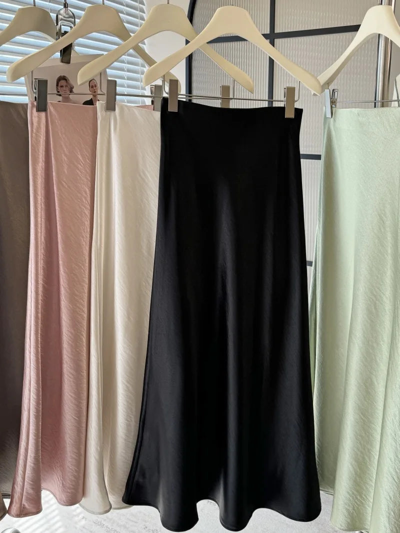 2025 Women Long Skirts High Waist A-Line Sexy Skirt Women Summer Maxi Skirts Brand Faldas Femme Streetwear