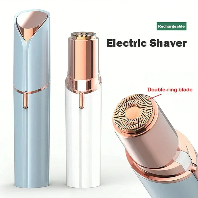 Facial Hair Removal Electric Face Razors for Women USB Rechargeable Painless Portable Hair Removal Device with Indicator Light